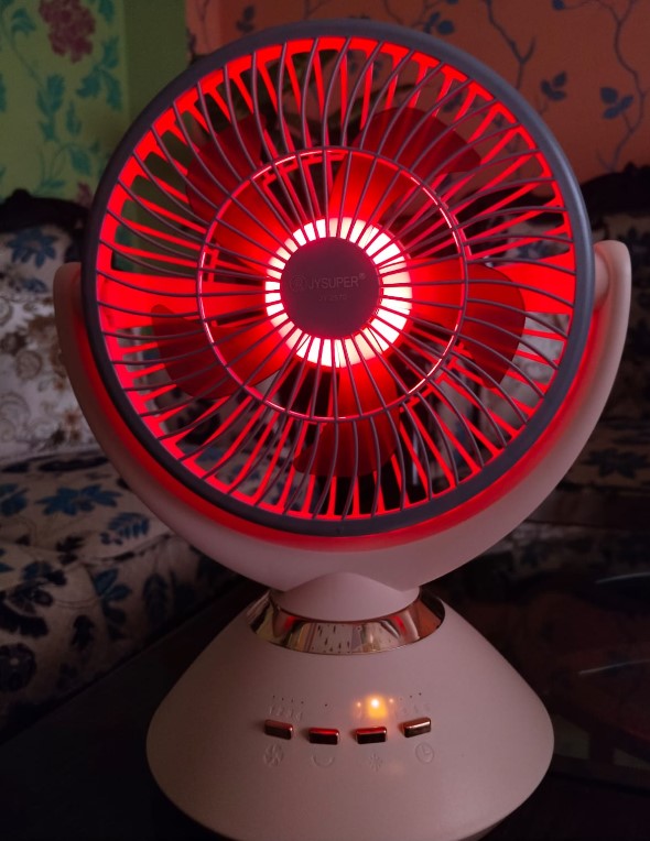 JYSUPER JY-2570 Rechargeable USB Table Fan with LED Light